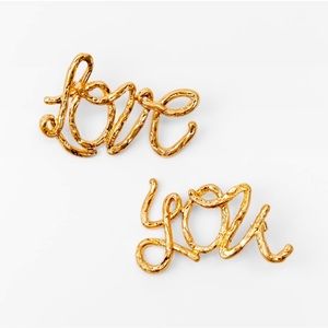 New ZARA’s “Love You” Earrings Golden